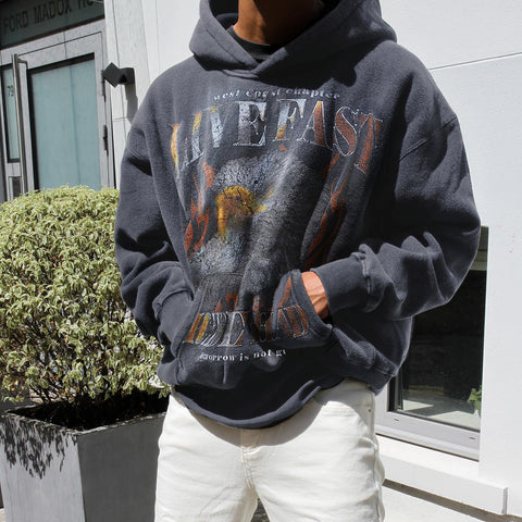 Print Hooded Sweatshirt