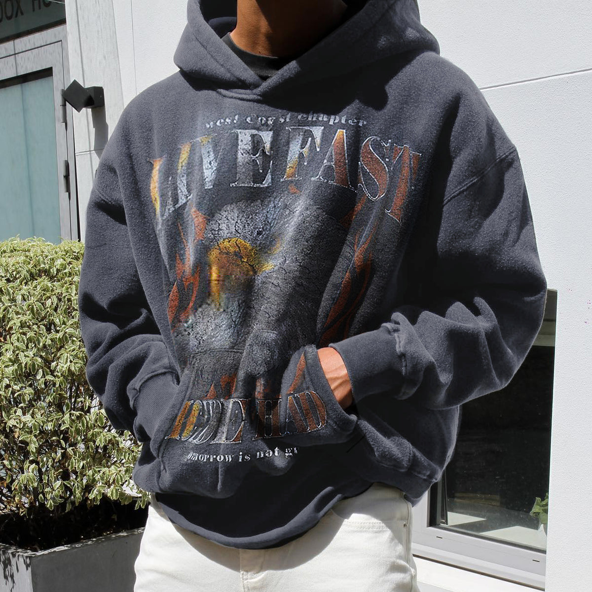 Print Hooded Sweatshirt