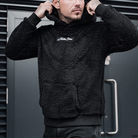 Fashion Hooded Men's Plush Sweater