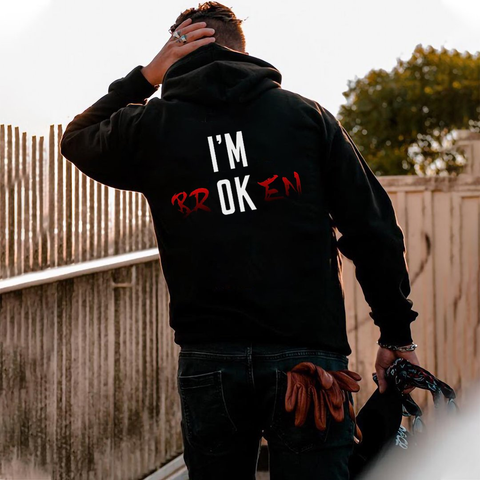 Print Simple Hoodie