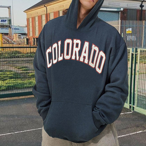 Casual Print Hoodie