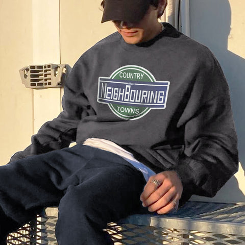 Retro Men's Simple Casual Sweatshirt