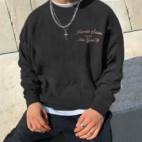 Print Crew Neck Sweatshirt