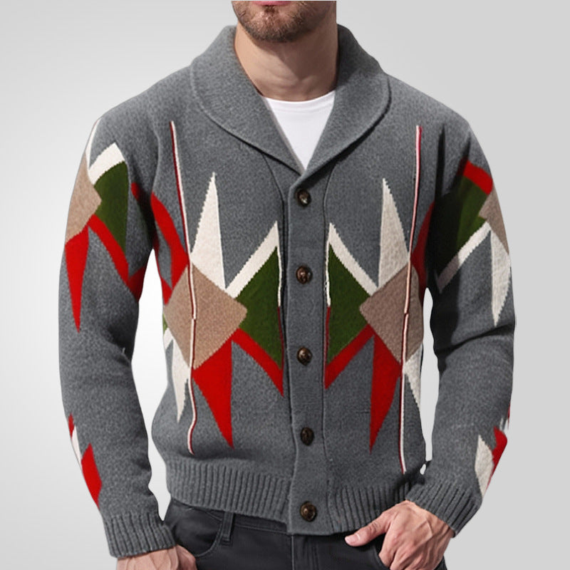 Lapel Thickened Knitted Jacket Sweater