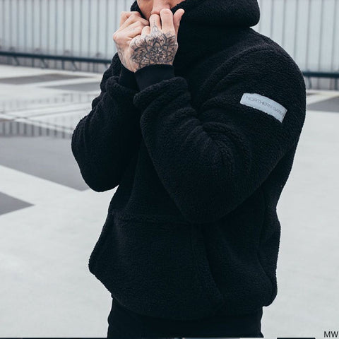 Fashion Hooded Men's Plush Sweater