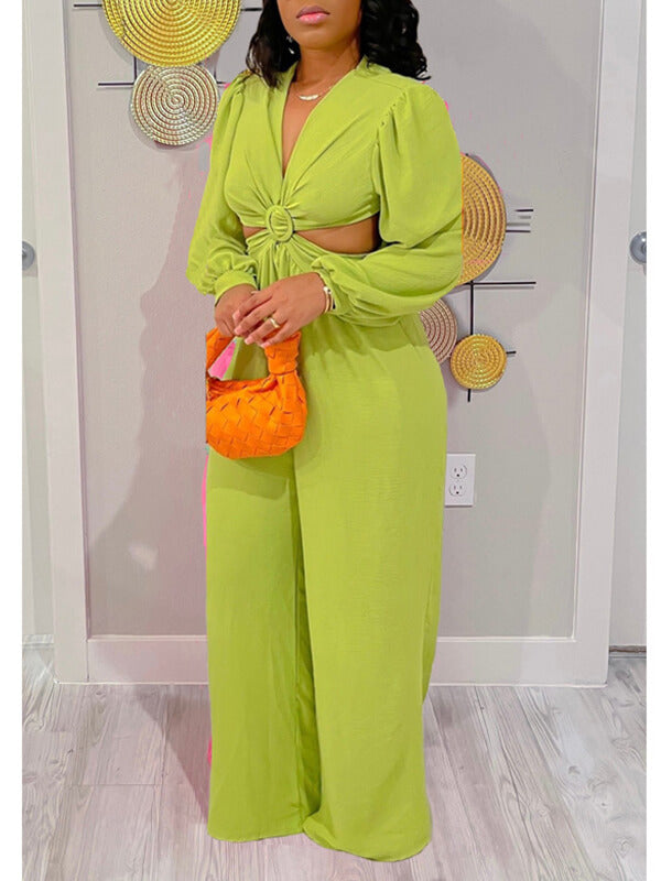 Twisted Wide Leg Jumpsuit