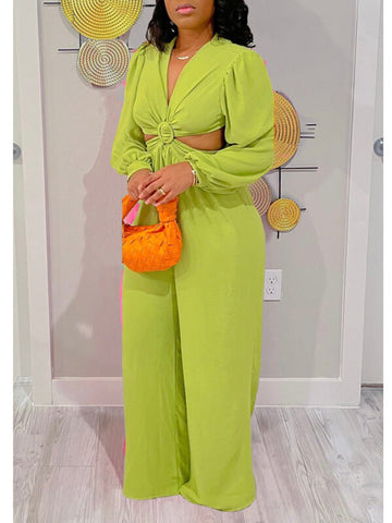 Twisted Wide Leg Jumpsuit