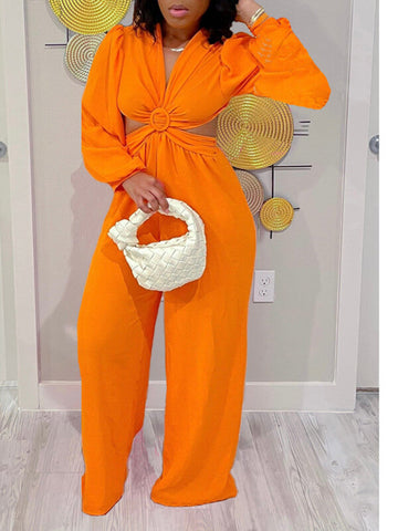 Twisted Wide Leg Jumpsuit