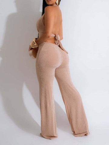 Halter Cutout Jumpsuit