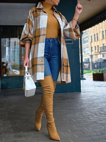 Motionkiller Plaid Shirt Jacket