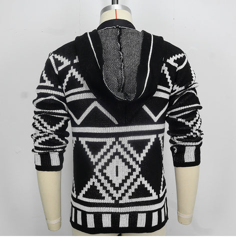 Jacquard Knitted Sweater Jacket