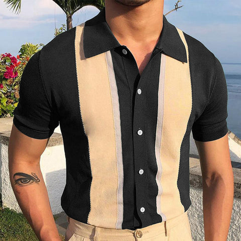 T-shirt Knit Short Sleeved Polo Shirt