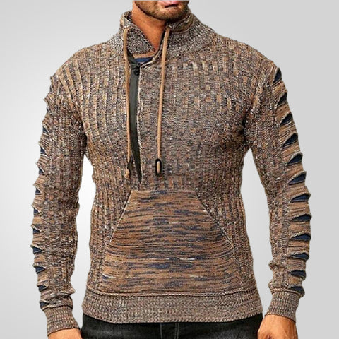 Stylish Long-sleeved Lapel Knitted Sweater, Loose Plus Size Sweater Jacket
