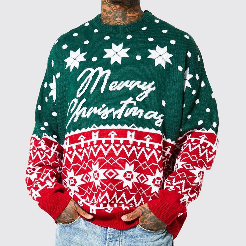 Christmas Jacquard Loose Pullover Sweater