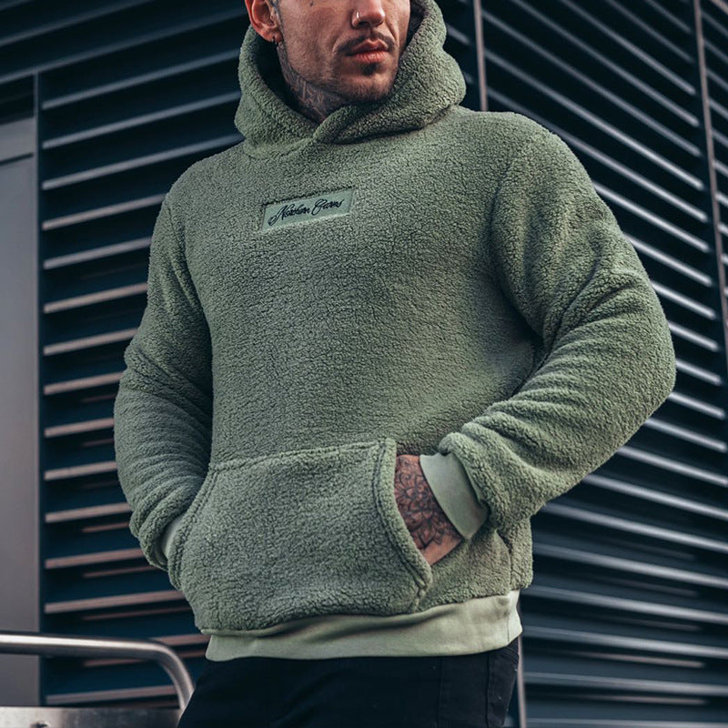 Fashion Hooded Men's Plush Sweater