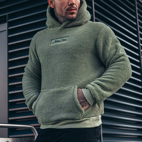 Fashion Hooded Men's Plush Sweater