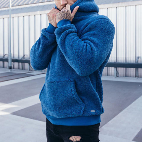 Fashion Hooded Men's Plush Sweater