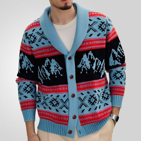 Vintage Jacquard Thickened Cardigan Sweater