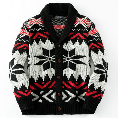 Vintage Jacquard Thickened Wool Jacket