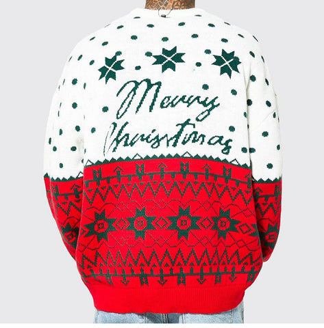Christmas Jacquard Loose Pullover Sweater
