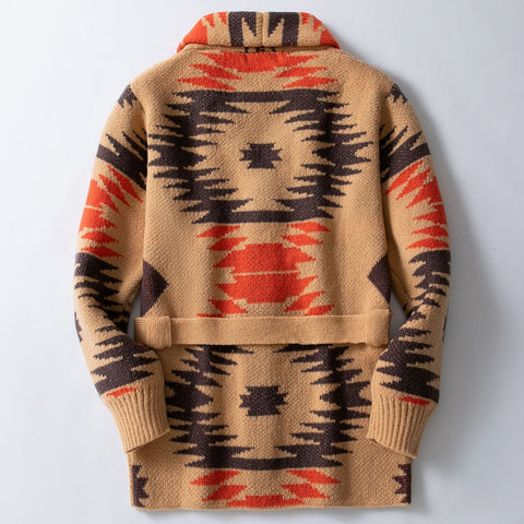 Vintage Heavy Industry Jacquard Sweater, Cardigan Jacket