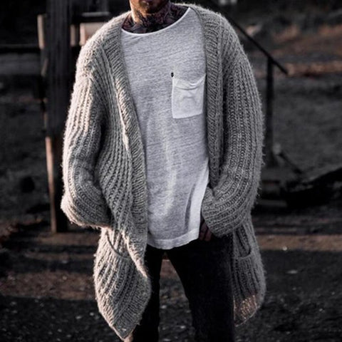 Men's Thick Needle Cardigan Sweater Jacket