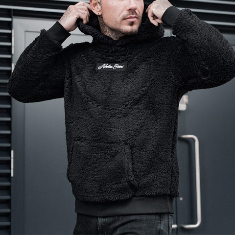 Fashion Hooded Men's Plush Sweater