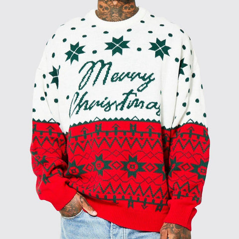 Christmas Jacquard Loose Pullover Sweater