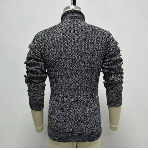 Stylish Long-sleeved Lapel Knitted Sweater, Loose Plus Size Sweater Jacket