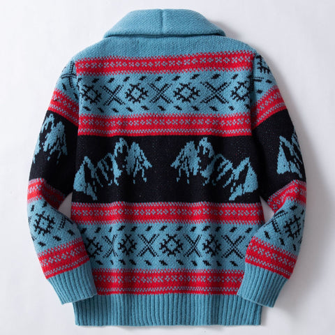Vintage Jacquard Thickened Cardigan Sweater