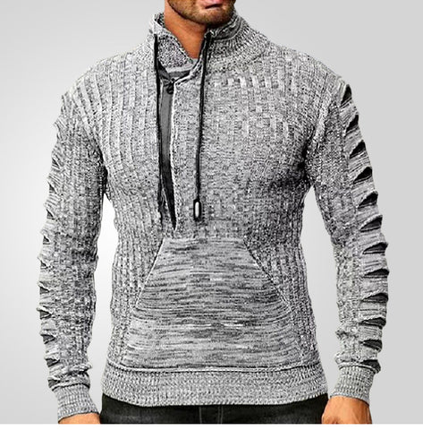 Stylish Long-sleeved Lapel Knitted Sweater, Loose Plus Size Sweater Jacket