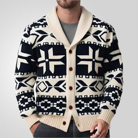 Retro Jacquard Knitted Sweater