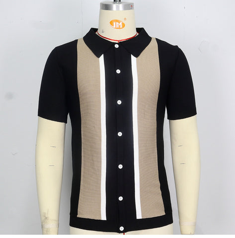 T-shirt Knit Short Sleeved Polo Shirt