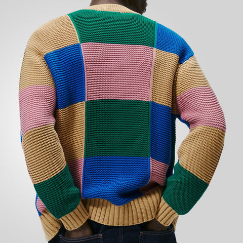 Fashion Contrasting Color Cardigan Sweater