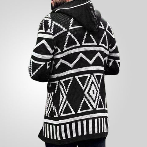 Jacquard Knitted Sweater Jacket