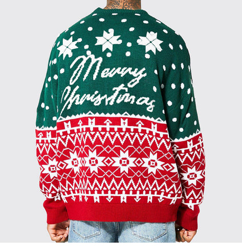 Christmas Jacquard Loose Pullover Sweater