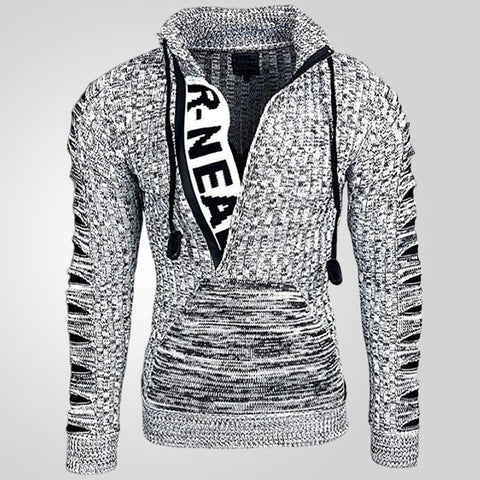 Stylish Long-sleeved Lapel Knitted Sweater, Loose Plus Size Sweater Jacket