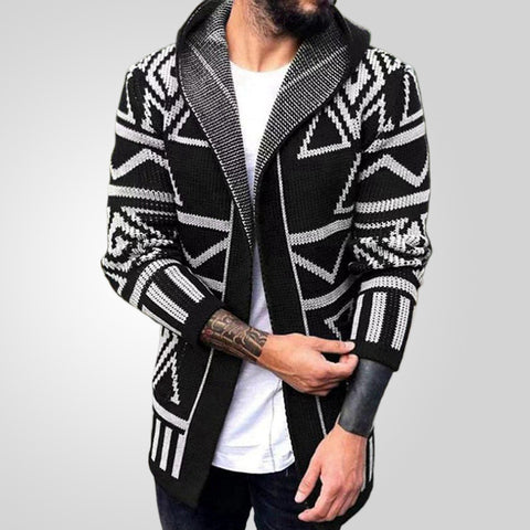 Jacquard Knitted Sweater Jacket