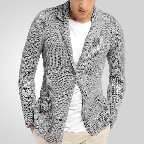 Fashion Suit Collar Cardigan Sweater