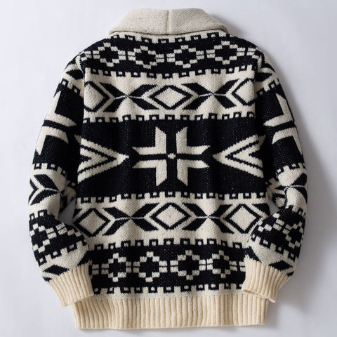 Retro Jacquard Knitted Sweater