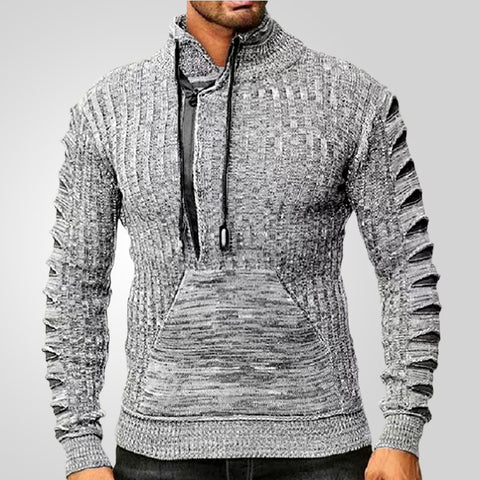 Stylish Long-sleeved Lapel Knitted Sweater, Loose Plus Size Sweater Jacket