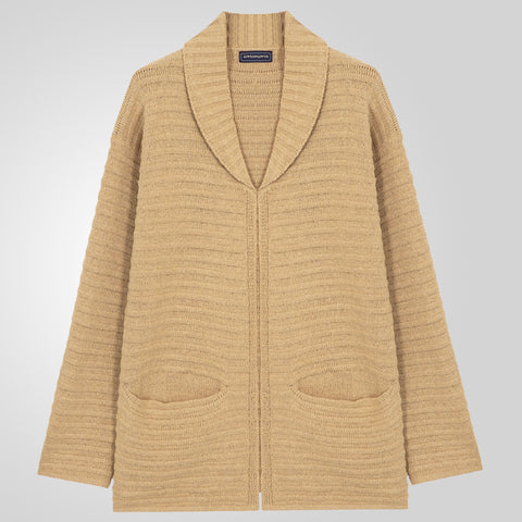 Fashion Cardigan Sweater, Lapel Neck Long-sleeved Men's Sweater Jacket