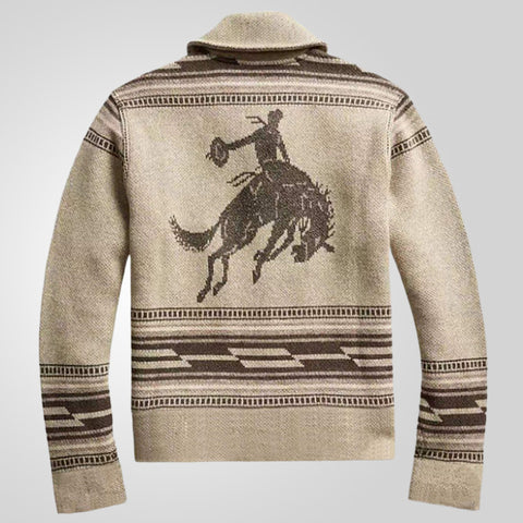 Knitted Long-sleeved Lapel Cardigan Sweater