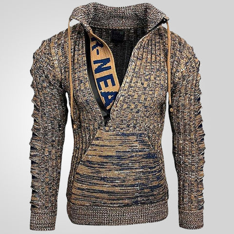 Stylish Long-sleeved Lapel Knitted Sweater, Loose Plus Size Sweater Jacket