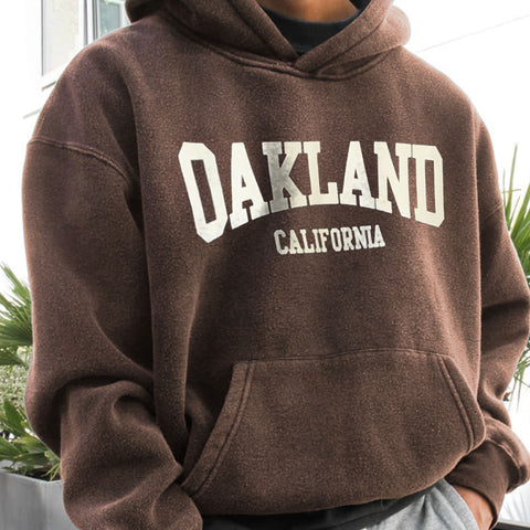 Casual Print Hoodie