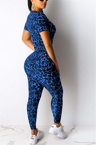 Fashion Sexy Casual Leopard Printed Two-Pieces