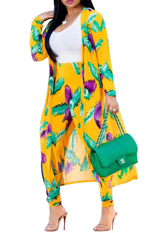 Free-shipping-online-clothing-plus-size-all-over-print-midi-cardugan-two-piece-pants-set