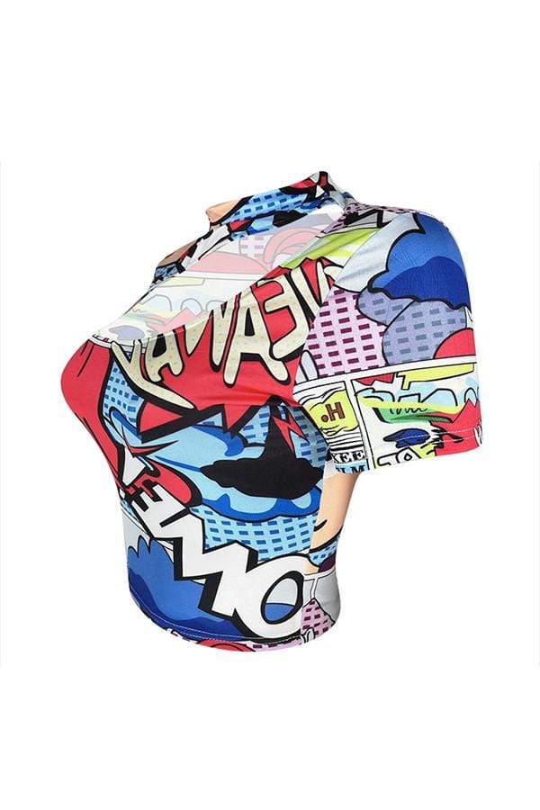 Fashion Print Short Sleeve T-Shirt