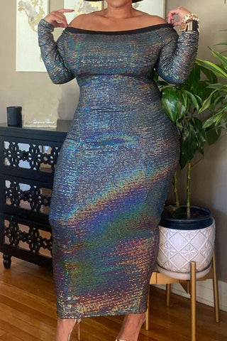 Online-clothing-plus-size-sequin-maxi-dresses-off-shoulder-long-sleeves