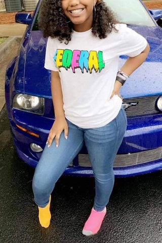 Sexy Casual Letter Print Top T-Shirt